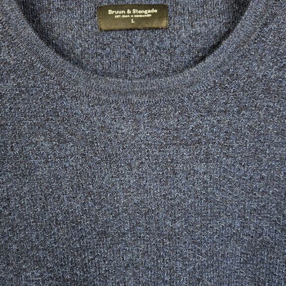 Bruun & Stengade Mens Long Sleeve Crewneck Wool/Acrylic Blend Sweater Size L - Picture 5 of 7
